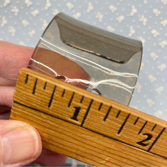 RUSTIC CUFF Smokey Acrylic Wide Chunky Cuff Bracelet - Picture 6 of 8